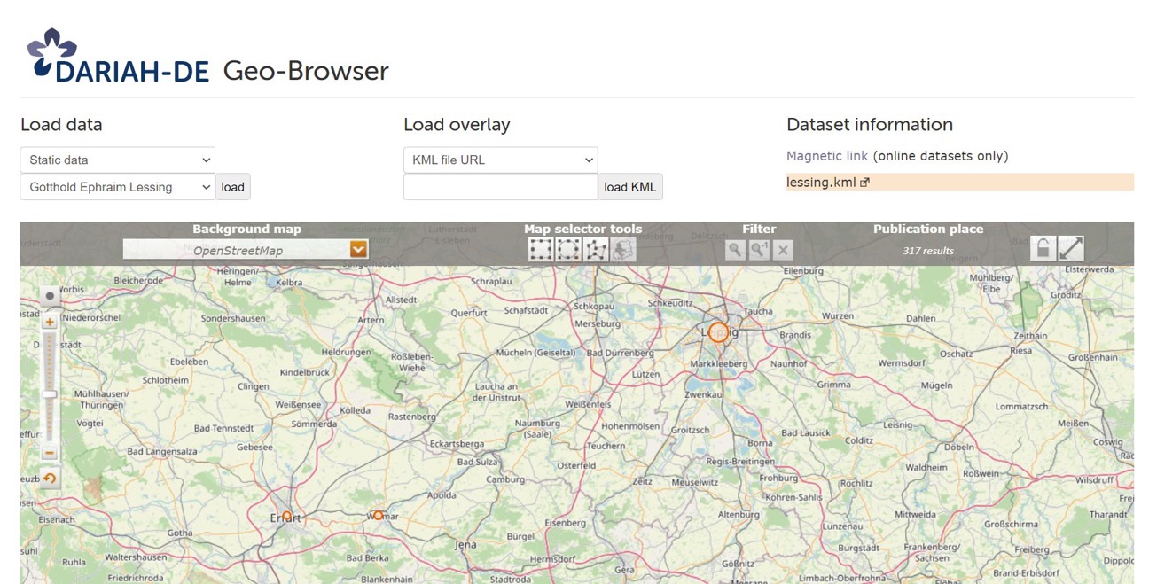Thumbnail for service DARIAH-DE Geo-Browser