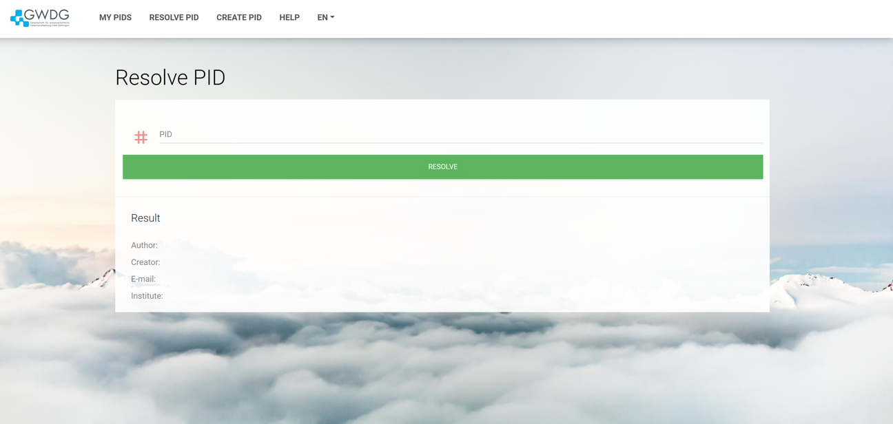 Thumbnail for service Persistent Identifier Service