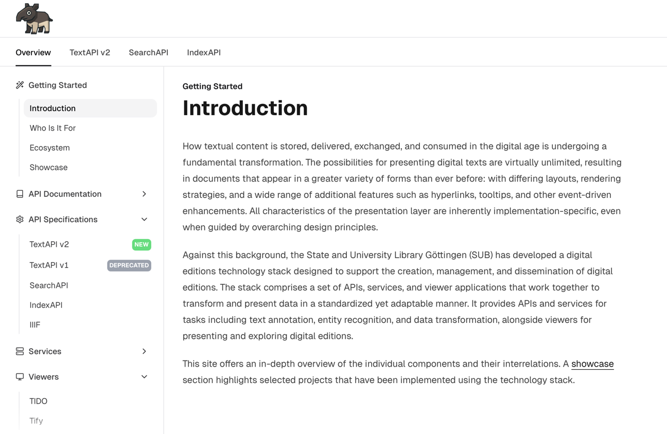 Thumbnail for service Digital Editions Technology Stack